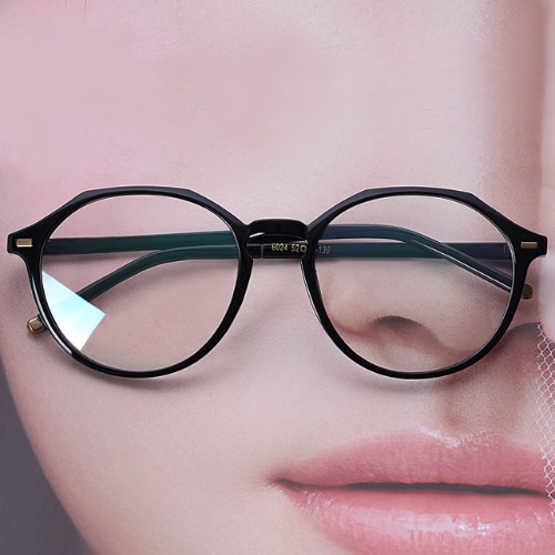 [GCC-1154]여자 스몰 다각 라운드 초경량 가벼운 뿔테 작은 안경테
