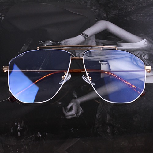 [GCC-1249]남자 빅사이즈 다각형 유니크 특이한 투톤 호피 투브릿지 보잉 블루라이트 안경