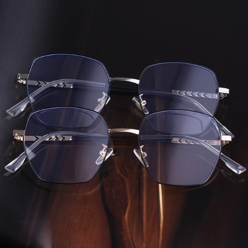 [GCC-1247]남녀 스몰 베이직 모던스타일 다각 사각 메탈 블루라이트 청색광 차단 안경