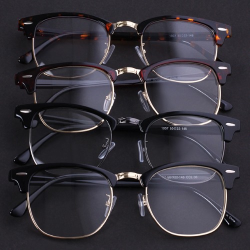 [GKA-0043]베이직 사각 라운드 기본 하금테 안경